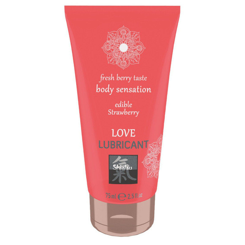 Shiatsu Lubrifiant comestible Fraise 75mL